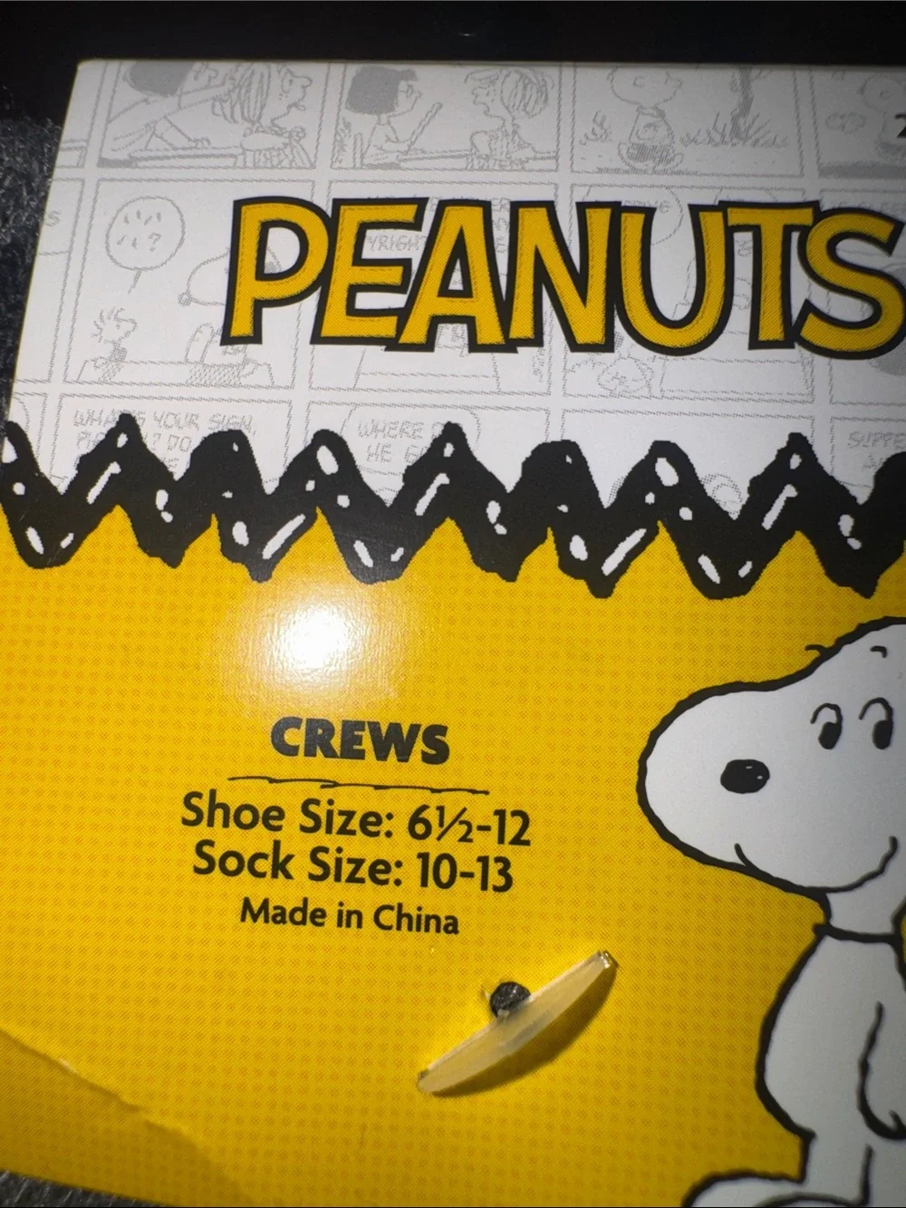 Peanuts Grey Snoopy 'Stay Cool' Crew Socks with Red Accent